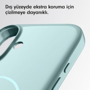 Beats iPhone 16 Pro Kılıf - Magsafe, Çizilmeye Dayanıklı Koruyucu Kılıf, Ince Form, Mikrofiber Kaplama - Çakıl Grisi