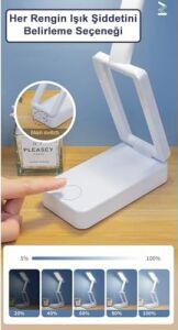 Masaüstü Şarjlı Katlanabilir Portatif LED AYDINLATMA/GT-CL11P