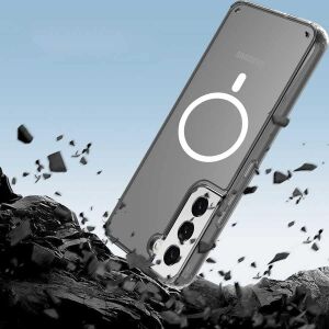 Galaxy S22 Ile Uyumlu Kılıf Şeffaf, Wireless Magsafe ile Uyumlu Silikon Kapak  Galaxy S22 ile Uyumlu Kılıf, Şeffaf