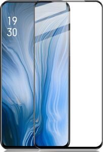 Oppo Reno Tam Kaplayan Temperli Cam Ekran Koruyucu Siyah