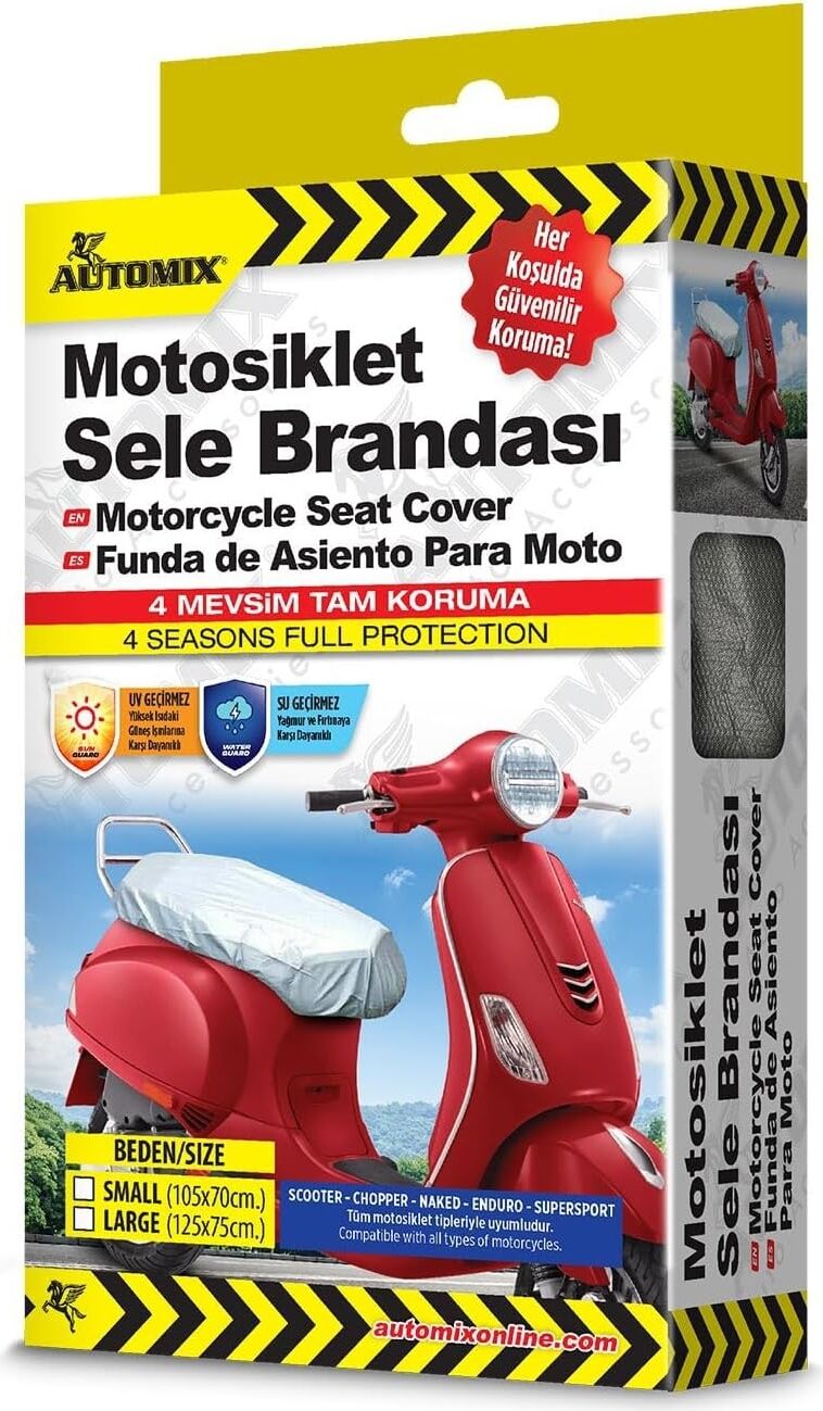 Automix 4 Mevsim Motosiklet Örtüsü Small | Küçük ve Orta Boy Motosikletler Için Koruyucu Kılıf
