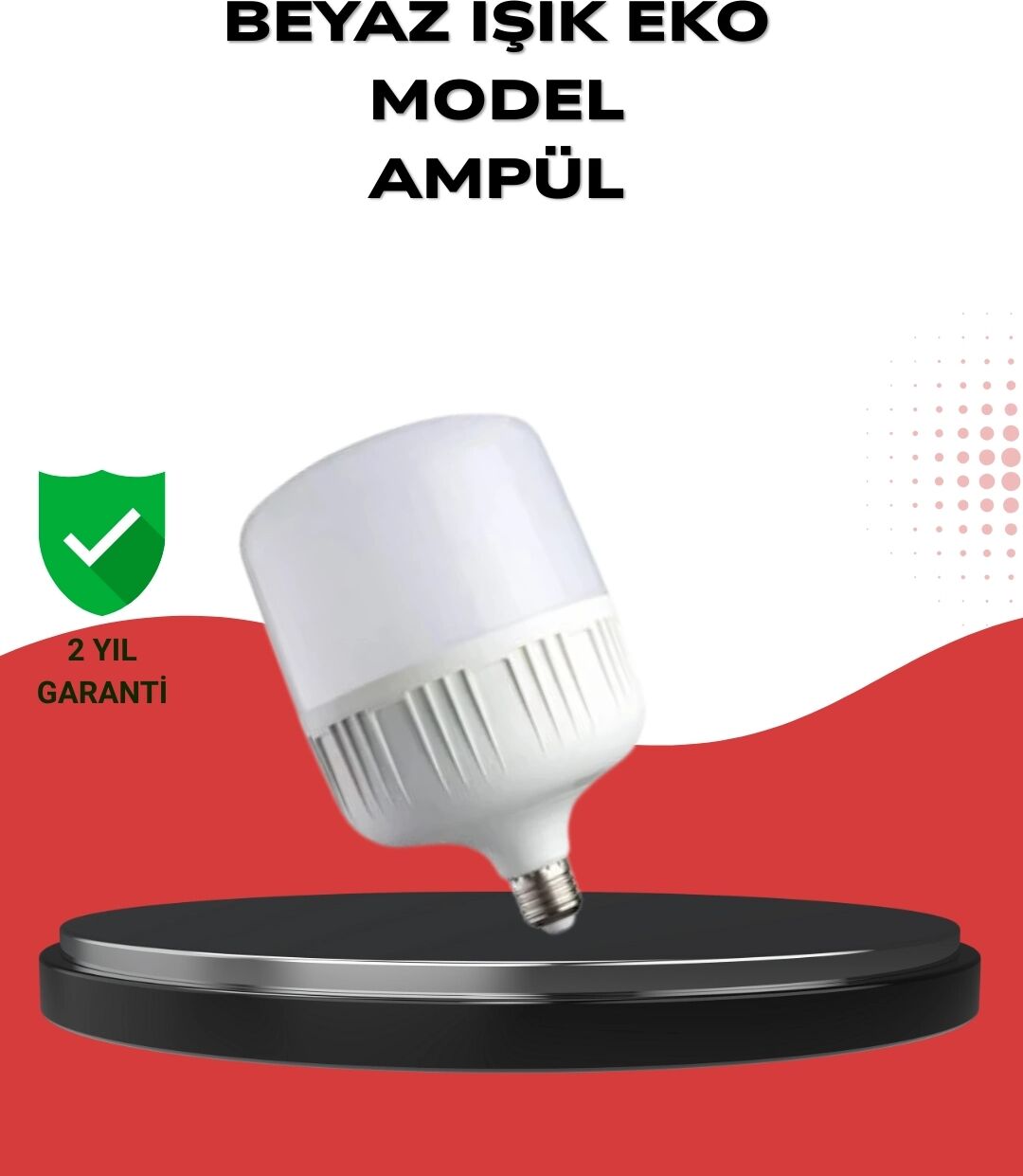 Enerji Tasarruflu Şarjlı LED Ampul 30W Beyaz Işık