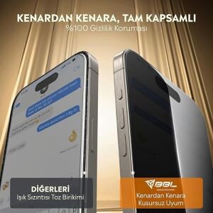 Apple iPhone 13 Privacy Hayalet Cam Tam Ekran Temperli Koruyucu