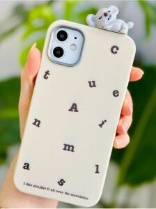 Iphone 12 ve 12 Pro ile Uyumlu Koala Tasarım Oyuncaklı Esnek Silikon Kılıf