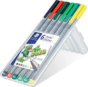 334 SB6CS10 Triplus Fineliner Dino 0.3 mm 6'lı Set Karışık Renk