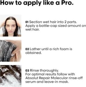 Professionnel Paris Serie Expert Absolut Repair Molecular Tüm Yıpranmış Saçlar Için Arındırıcı Şampuan 300ML
