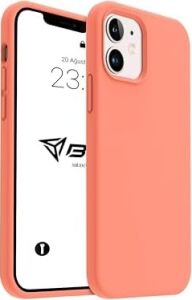 iPhone Kılıf Ince Sıvı Silikon 3 Katmanlı Tam Kaplamalı Yumuşak Jel Kauçuk Kılıf Kapak (Turuncu, iPhone 11)