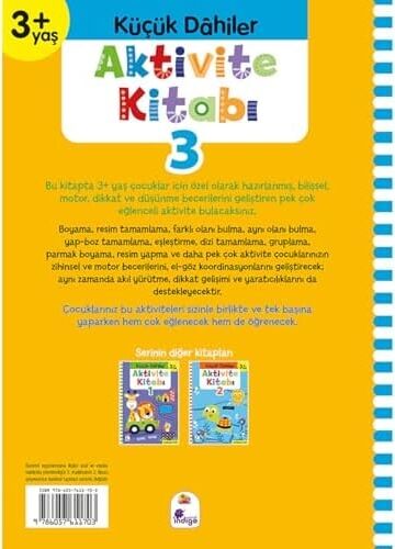 Aktivite Kitabı 3 - Küçük Dahiler 3+Yaş: Pedagog Onaylı