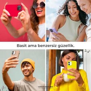 Merwish Apple iPhone 15 Uyumlu Özel Ipeksi Dokunuş Hissi Veren Içi Yumuşak Kadife Lansman Silikon Kılıf Kapak (Haki)