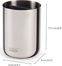 Easystore - Lüks Paslanmaz Çelik Diş Fırçası Tutucu Caddy Banyo Depolama, Standart Çelik
