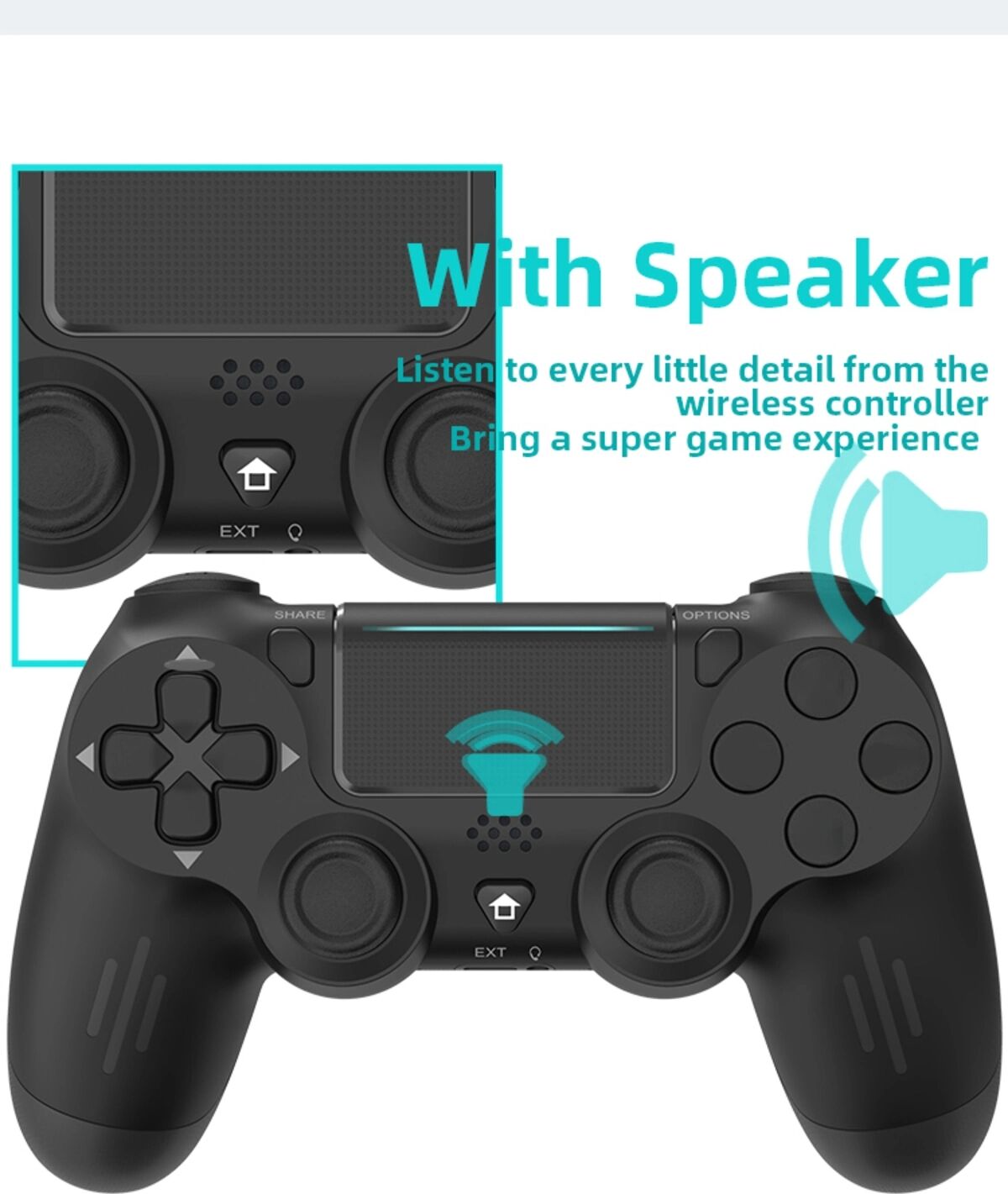 Gamepad Bluetooth Bağlantılı Siyah Playstation 4 Uyumlu 1 Yıl Garantili Kablolu Kablosuz