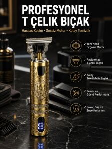 Tıraş Makinesi Çizik Tıraş Paslanmaz Çelik Uzun Ömürlü Şarjlı