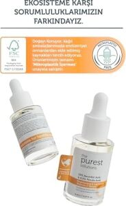 The Purest Solutions Aydınlatıcı ve Cilt Tonu Eşitleyici C Vitamini Cilt Serumu, Seyahat Boy 8 ml
