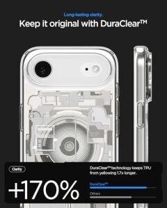 Air ile Uyumlu Ince Magsafe Kılıf Ultra Hybrid Sararmaya Dayanıklı Duraclear™ Hava Kanalı Teknolojisi™ Askeri Sınıf Koruma Magfit Zero One Natural Titanium Tasarım Kapak - ACS10057