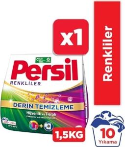 Toz Çamaşır Deterjanı 1,5 kg 10 Yıkama Renkli, Renkliler 1.5kg