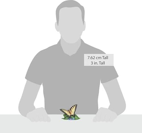 Jim Shore Heartwood Creek Mini Kırlangıç Kuyruğu Kelebek Incir Heykelcik 3 Inç, Çok Renkli