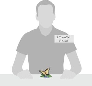 Jim Shore Heartwood Creek Mini Kırlangıç Kuyruğu Kelebek Incir Heykelcik 3 Inç, Çok Renkli