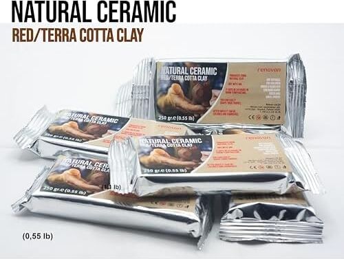 Seramik Kil Hamuru, Kırmızı Terra/cotta 250 gr Fırınlamaya Gerek Olmayan Güzel Sanatlar Figür Heykel Modelleme Oyun ve Montessori Sınıfları Için Toksik Olmayan Doğal Kil