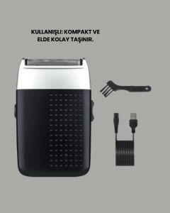 Evde Kişisel Bakımın Yeni Yolu – Kompakt ve Ergonomik Tıraş Makinesi