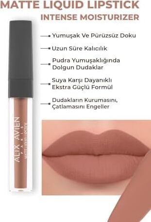 Yoğun Renk Veren Uzun Süre Kalıcı Nemlendirici Kadifemsi Mat Ruj - Lipstick 403 Caramel Nude