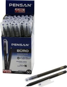 Tükenmez Kalem - Siyah Renk - 1.0 mm Medium Uç
