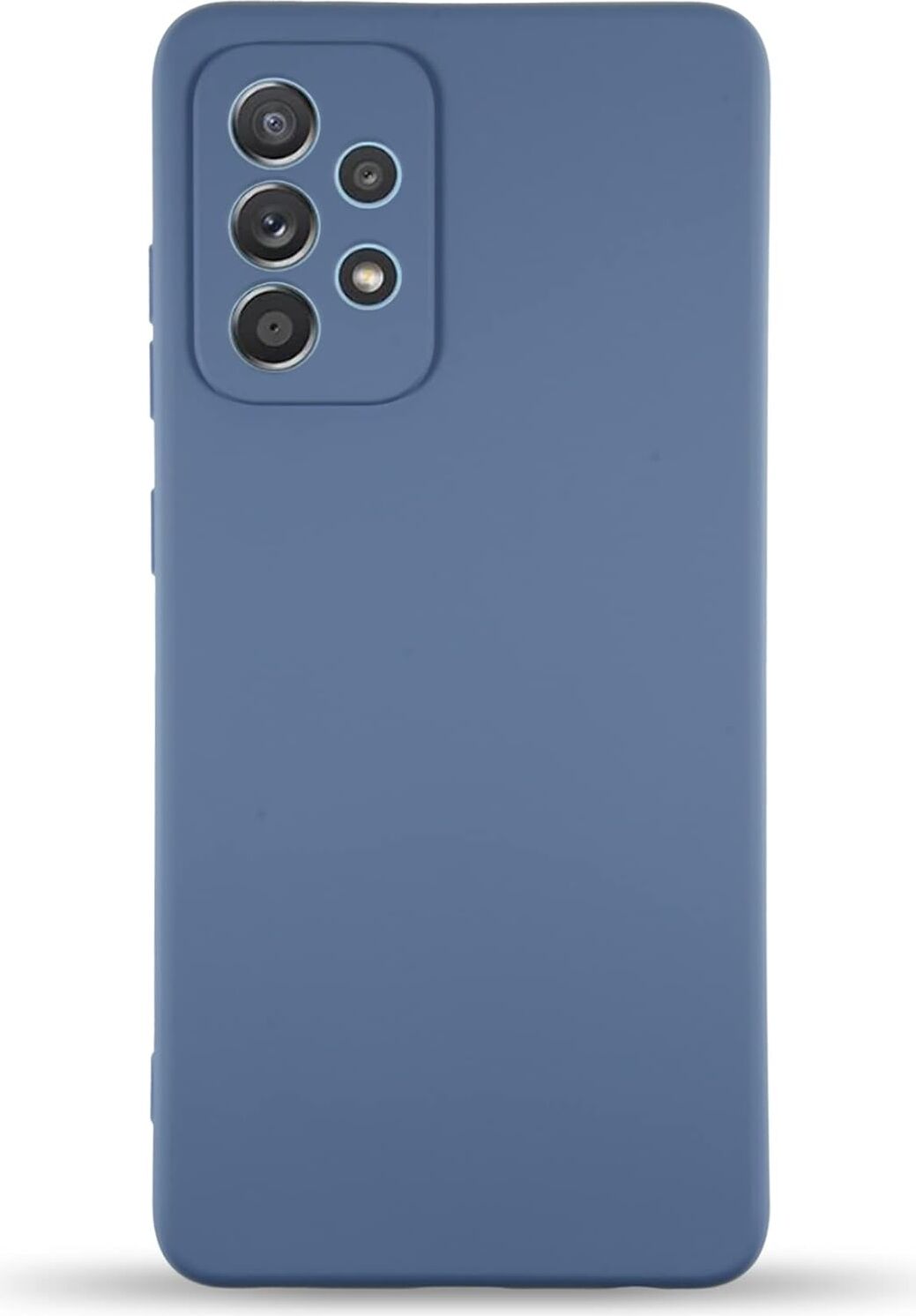Galaxy A52 ile Uyumlu Kapak ile Uyumlu Içi Kadife Kamera Korumalı Lansman Silikon Kılıf - Petrol Mavisi