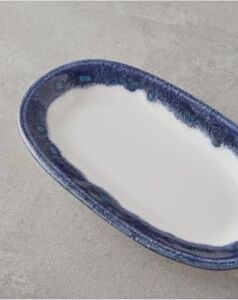 Larry Porselen Kayık Tabak 19 cm Lacivert
