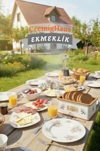 Geleneksel Tasarım Kapaklı Büyük Ekmeklik Dikdörtgen Ahşap Ekmek Sepeti Mermer Desenli