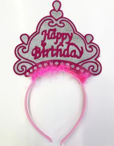 Happy Birthday Yazılı Neon Renk Taç 12 Adet