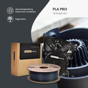 Pla Pro, 1.75MM 1kg 3D Yazıcı Pla Filament (Antrasit Gri)