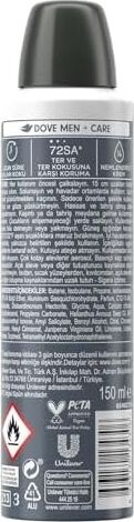 Men Care Advanced Erkek Deodorant 72 Saat Koruma Invisible Dry 150 ml