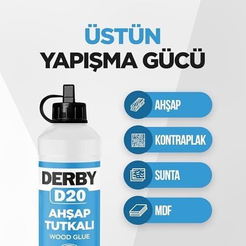 D20 Şeffaf Ahşap Tutkalı - 500G