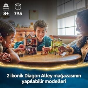 Harry Potter Kaliteli Quidditch Malzemeleri ve Dondurma Salonu 76452-8 Yaş ve Üzeri Çocuklar Için Diagon Yolu Dükkanlarını Içeren Yaratıcı Oyuncak Yapım Seti, Doğum Günü Hediyesi (795 Parça)
