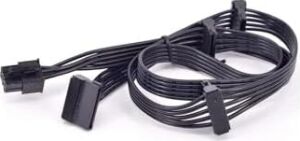 6 Pin Power Supply Kablosu 6 Pin Modüler Sata Kablo 6 Pin 4x Sata Kablo 90 cm 6 Pin Sata Kablo Power Supply Kablosu