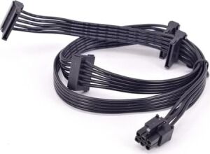 6 Pin Power Supply Kablosu 6 Pin Modüler Sata Kablo 6 Pin 4x Sata Kablo 90 cm 6 Pin Sata Kablo Power Supply Kablosu