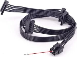 6 Pin Power Supply Kablosu 6 Pin Modüler Sata Kablo 6 Pin 4x Sata Kablo 90 cm 6 Pin Sata Kablo Power Supply Kablosu