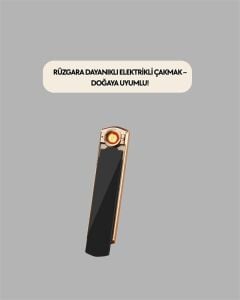 Plazma Ark Teknolojili Elektrikli Çakmak – Dokunmatik, LED Göstergeli, Şarj Edilebilir