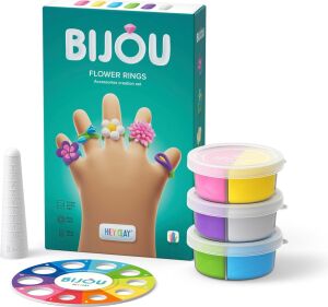 Hey Clay Çiçek Yüzükler - Çocuklar Için Hava ile Kuruyan Kil - 6 Kutu Kil Seti ve Şekillendirme Aletleri ile Eğlenceli ve Etkileşimli Talimatlar Uygulaması