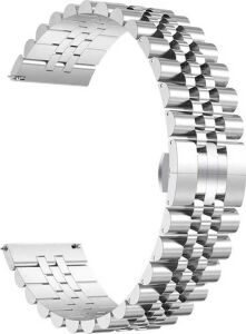 Galaxy Watch Active 2 44MM Ile Uyumlu Krd, 36 20MM Metal Zore Kordon, Gümüş