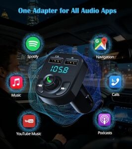 Lıhan X8 Bluetooth Araç Kiti | Fm Transmitter & Çift USB Şarj Cihazı | Kablosuz Müzik