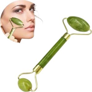 Doğal Yeşim Roller ve Gua Sha Yüz Şekillendirme Seti