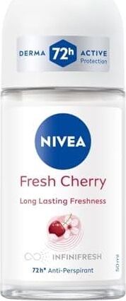 Kadın Roll On Deodorant Fresh Cherry, 72 Saat Anti-Perspirant Koruma, 50ML
