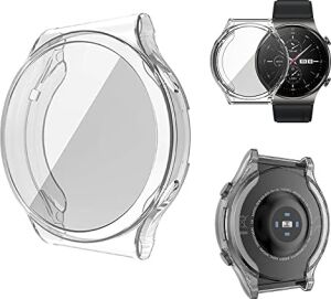 Watch Gt 3 Gard 360 Kapatan 46 mm Ekran Koruyucu Silikon Siyah