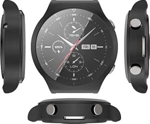 Watch Gt 3 Gard 360 Kapatan 46 mm Ekran Koruyucu Silikon Siyah