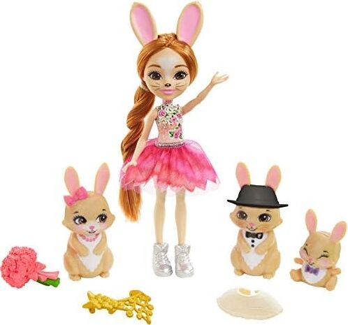 Mattel Enchantimals- Kraliyet Brystal Bunny Aile Doll, Mor ( GYJ08)