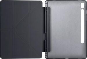 Xiaomi Pad 7 ile Uyumlu Kılıf Kalem Koyma Bölmeli Stand Olan Uyku Modlu Suni Deri, Yarı Transparan Silikon Arka Yüzey Ergonomik Yapılı, Attravtive Smart Cover Siyah
