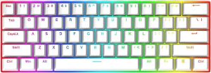 Redragon K630W-RGB Dragonborn Blue Switch%60 Tr Q Beyaz Mekanik Kablolu Gaming (Oyuncu) Klavye