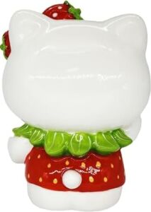 Blue Sky Clayworks Hello Kitty Loves You With Strawberry Bow Sevimli Göz Kırpma Heykelcik