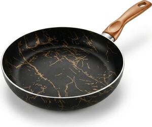 Desert Maxi Tava Siyah Gold Desenli Şık Tasarımlı Geniş Pişirme Tavası 26 cm - 28 cm Ölçü Seçenekleri (26 Cm)