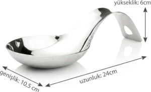 Paslanmaz Çelik Dikey Kepçe Altlığı - Tezgah Üstü Modern Kaşıklık, Hijyenik Mutfak Düzenleyici ve Servis Gereci Tutucu Stand
